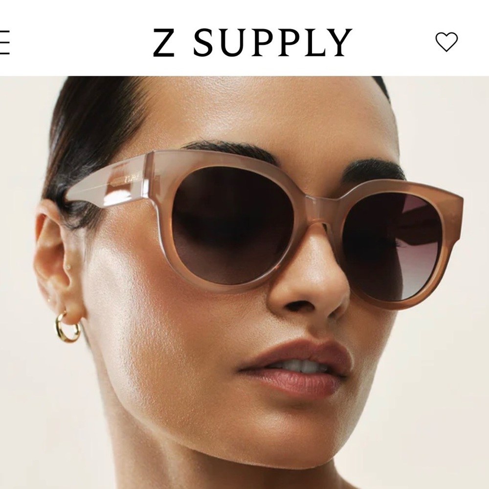 Z Supply Taupe Round Sunglasses with Gradient Lenses